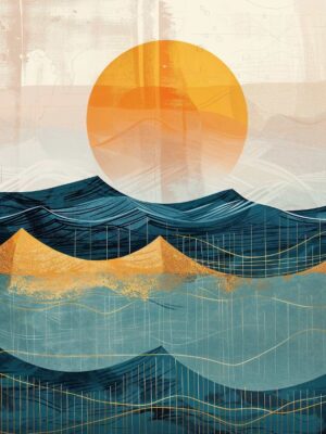 Sunset Peaks Poster