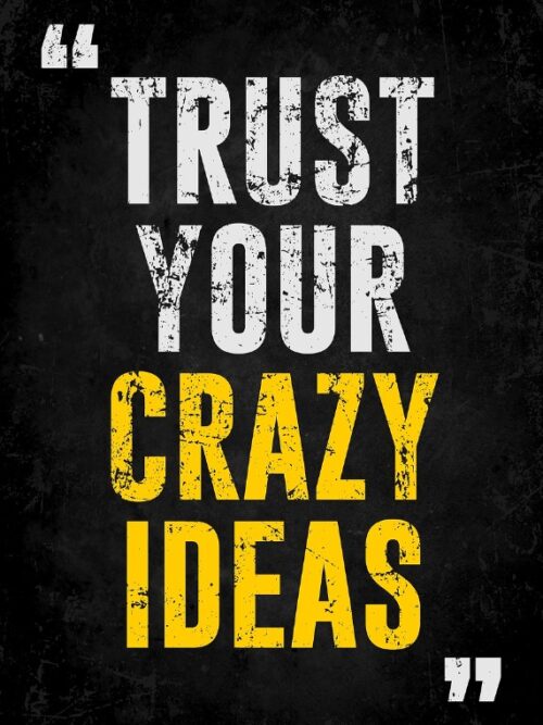 TRUST YOUR CRAZY IDEAS Poster