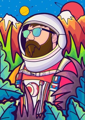 The Astronaut Dude Poster