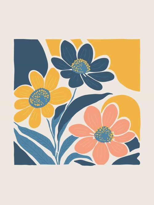 Three Floral Flowers Poster