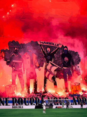 Ultras Marseille Football Poster