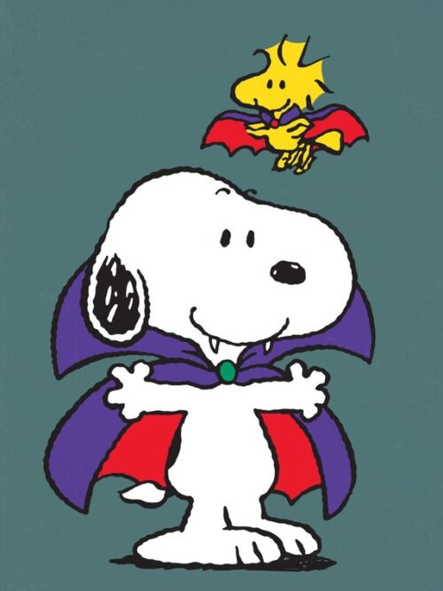 Vampire Snoopy Woodstock Peanuts Poster