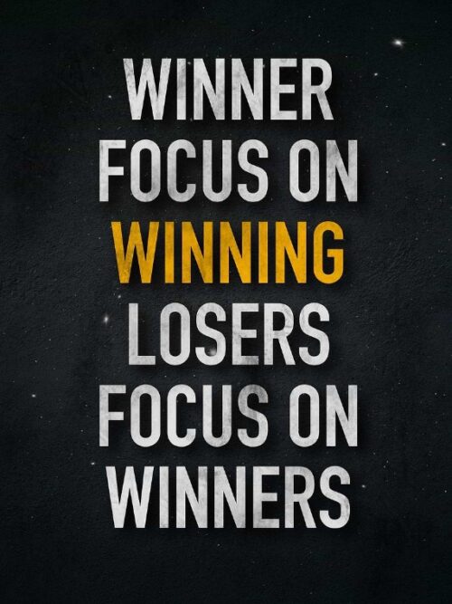 WINNER FOCUS ON WINNING Poster