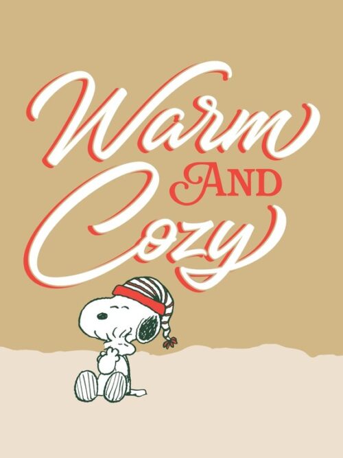 Warm And Cozy Snoopy Card Peanuts Poster