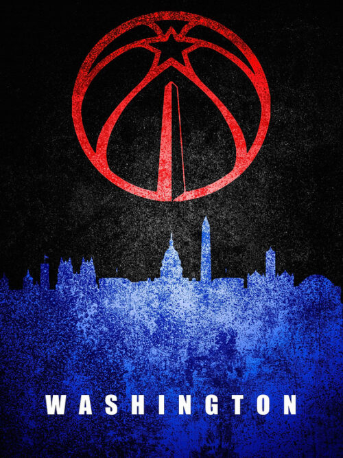 Washington City Skyline Poster