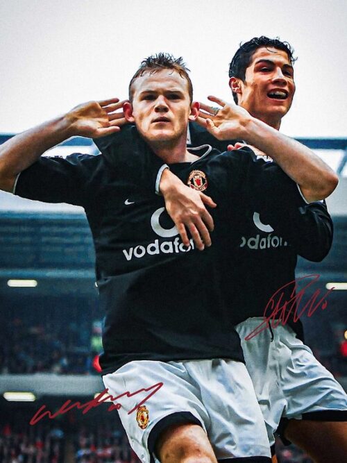 Wayne Rooney And Cristiano Ronaldo Soccer Poster