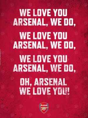 We Love You Arsenal Football Poster