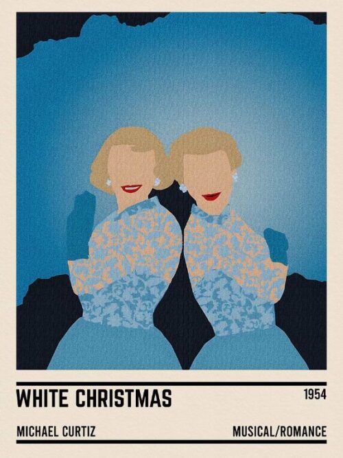 White Christmas Minimalist Poster