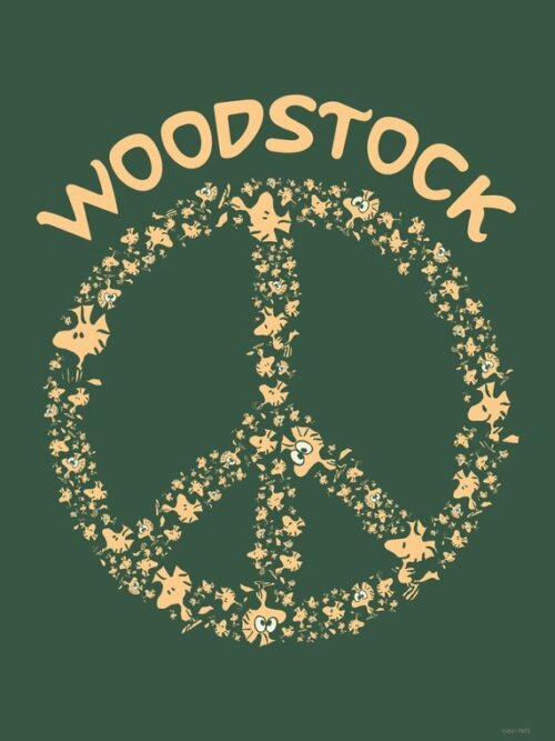 Woodstock Peace Peanuts Poster