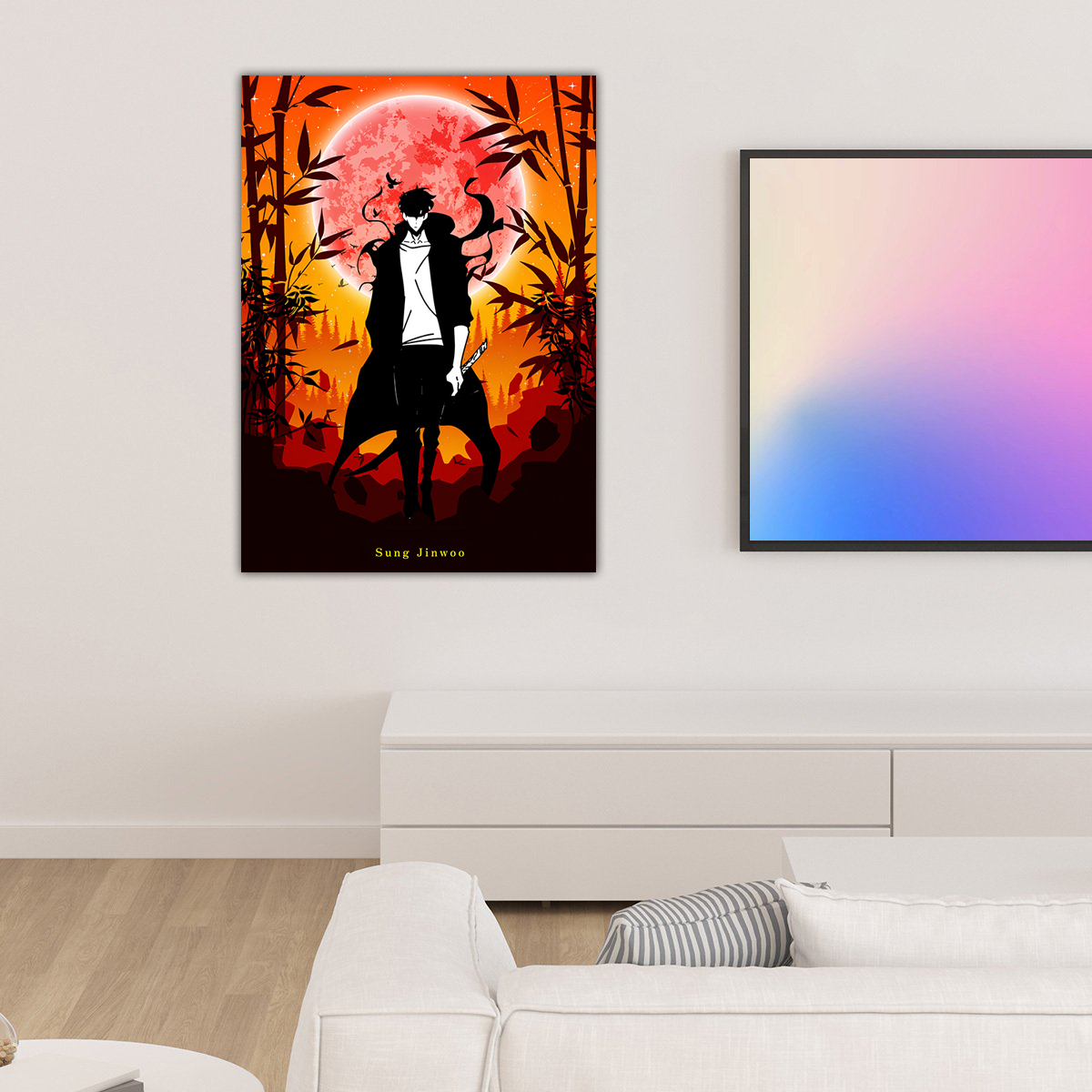 Solo Leveling minimalist anime Poster