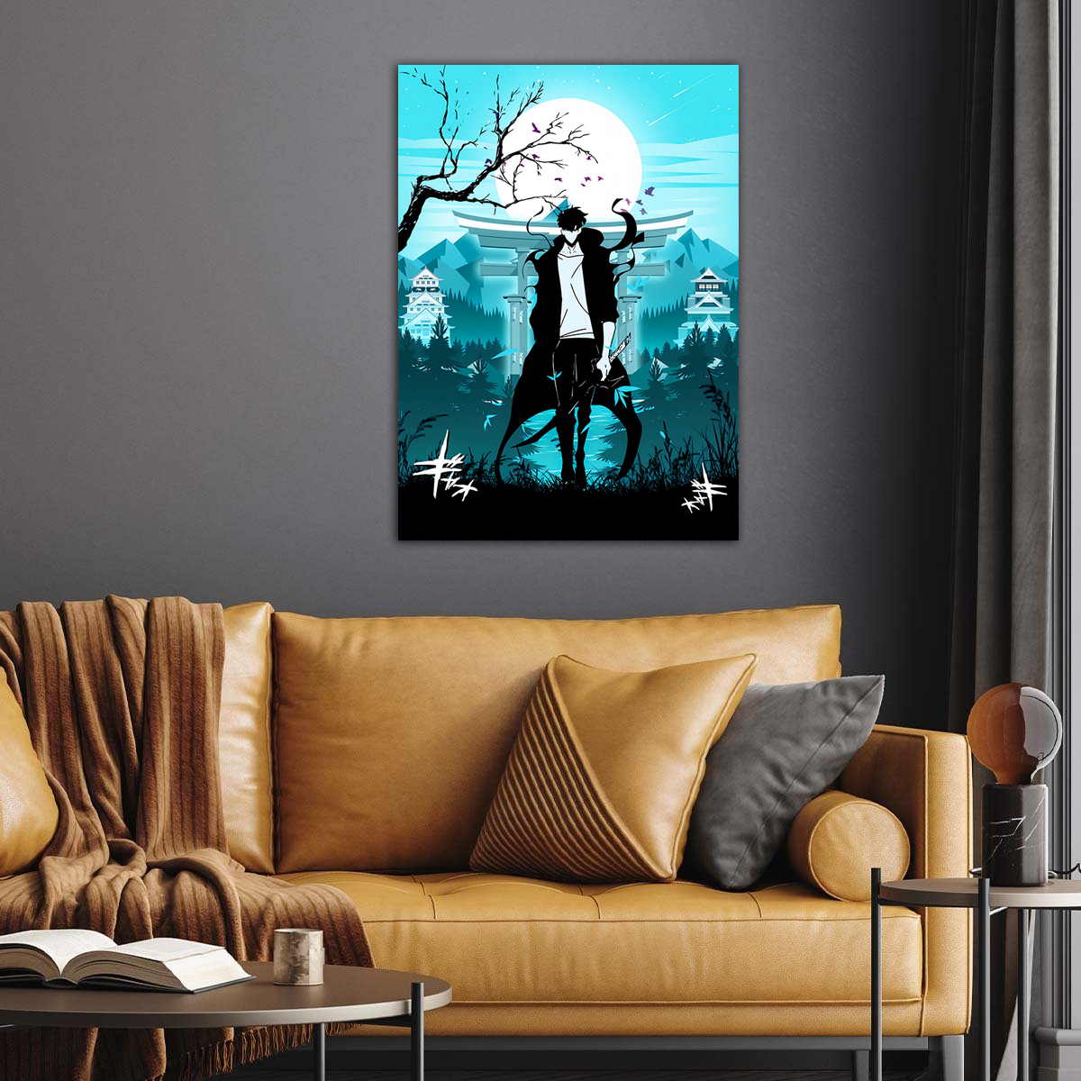 Solo Leveling minimal anime Poster