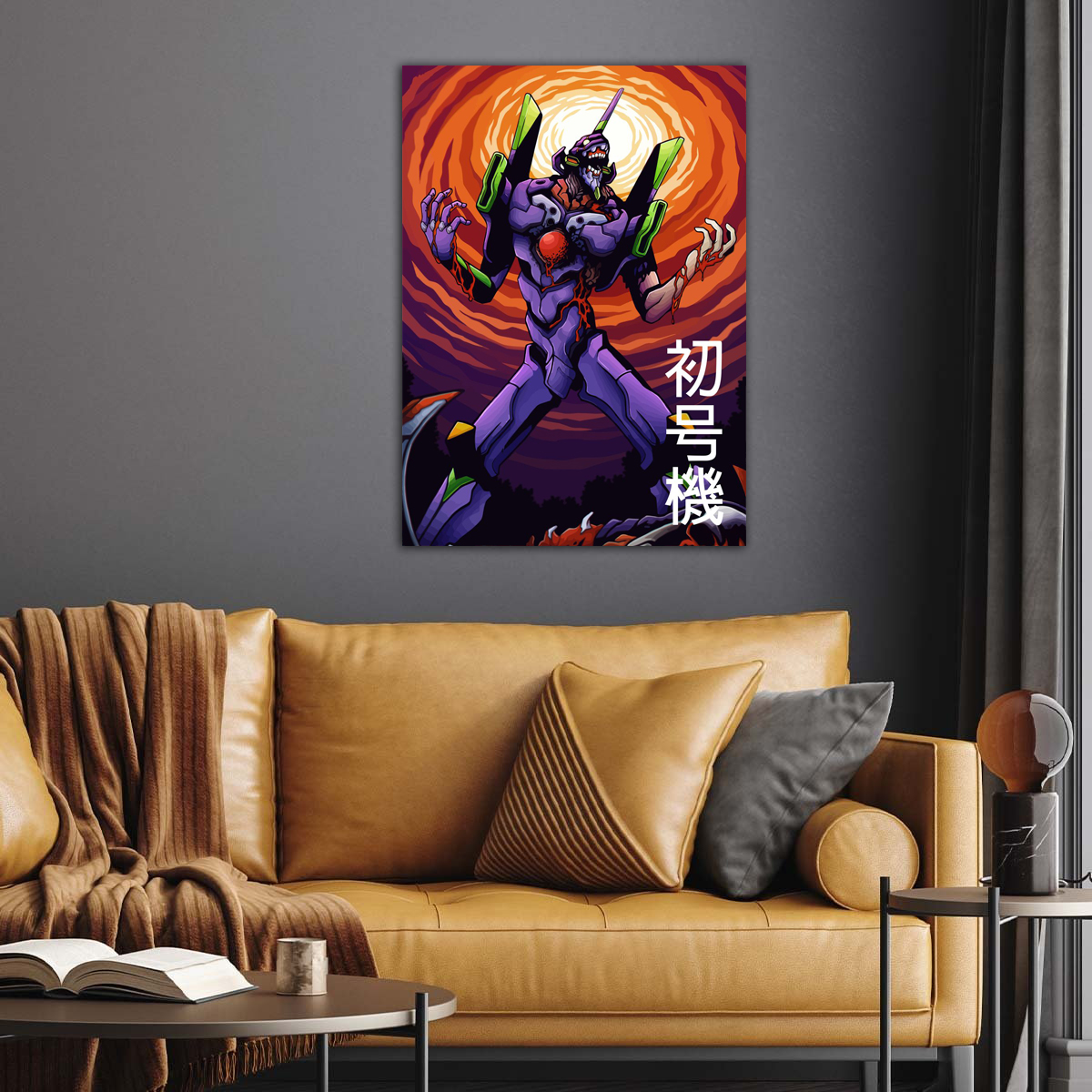 Neon Genesis Evangelion Retro Poster