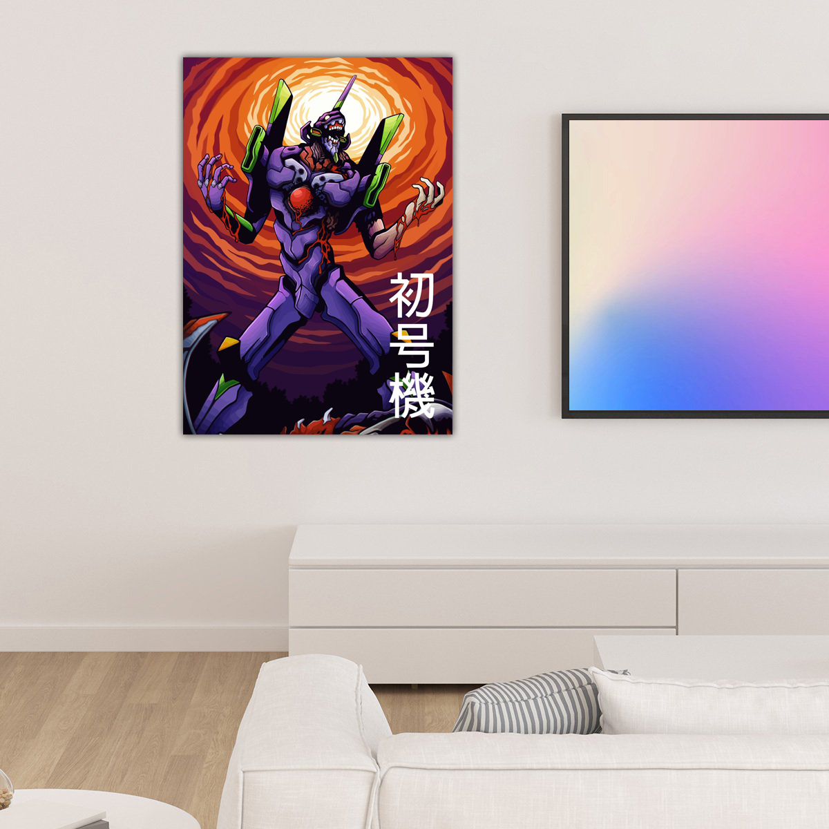 Neon Genesis Evangelion Retro Poster