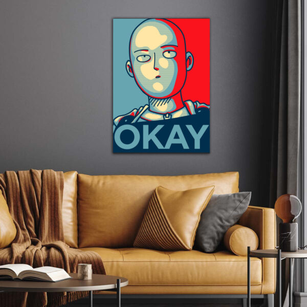 One Punch Man Saitama Retro Poster