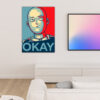 One Punch Man Saitama Retro Poster
