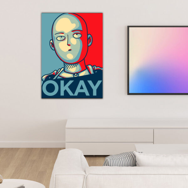 One Punch Man Saitama Retro Poster