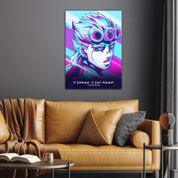 JoJo's Bizarre Adventure | Giorno Giovanna Retro anime Poster