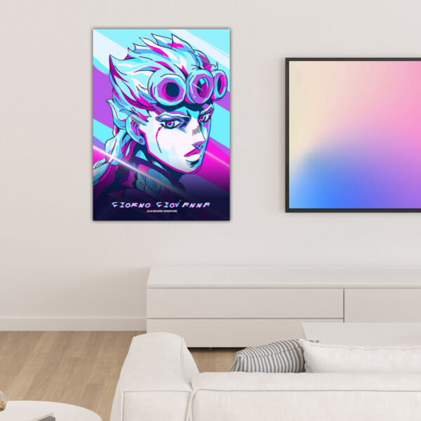 JoJo's Bizarre Adventure | Giorno Giovanna Retro anime Poster