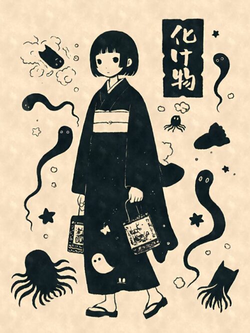 Yokai Bakemono Girl Poster