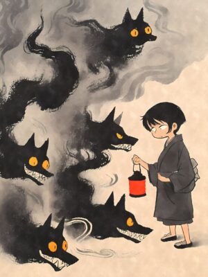 Yokai Shadow Wolves Poster