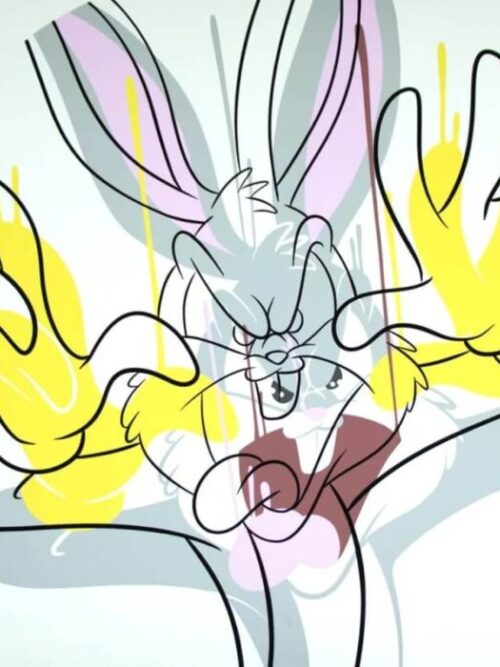 Abstract Bugs Bunny Looney Tunes Poster
