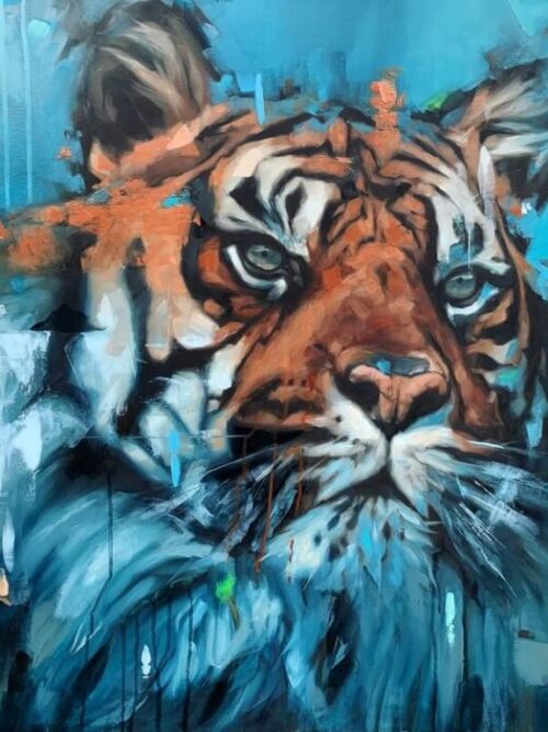 Abstract Tiger Painting Poster