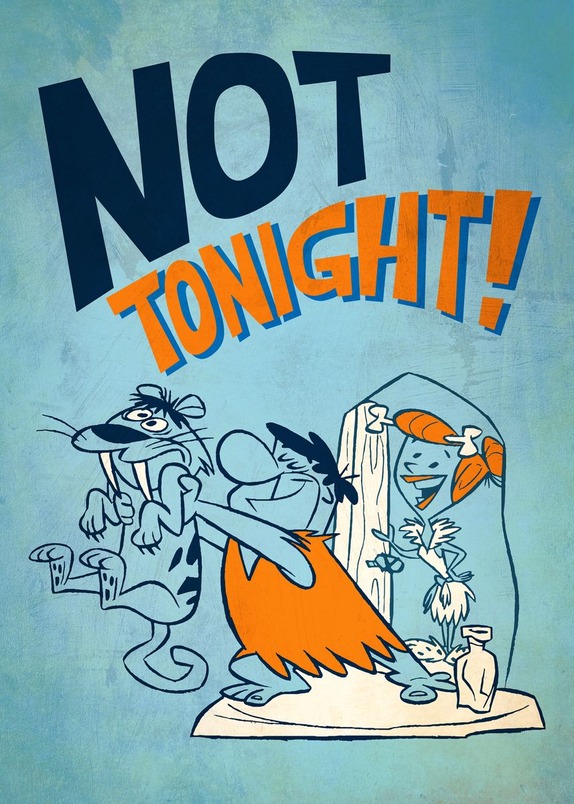 Not Tonight The Flintstones Poster