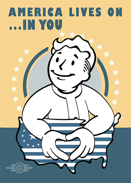 America Lives on in You Gaming Poster