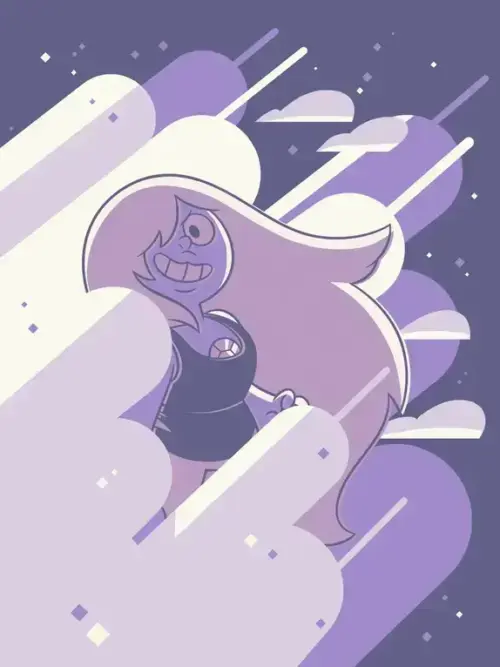 Amethyst Clouds Steven Universe Poster