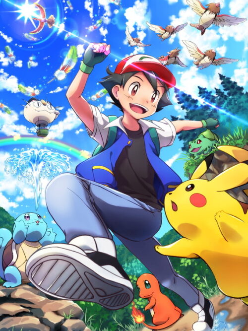 Ash and Pikachu Adventure Pokemon Poster