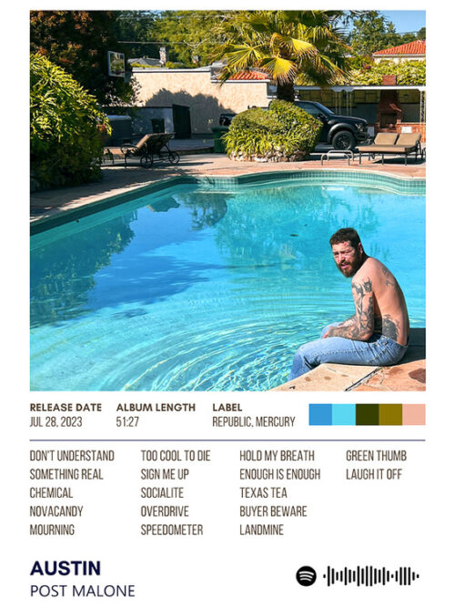 Austin By Post Malone Music Album Poster