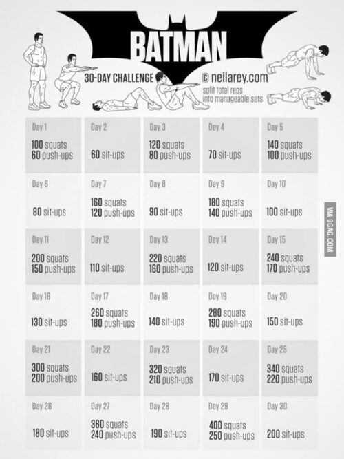 Batman Exercise Poster