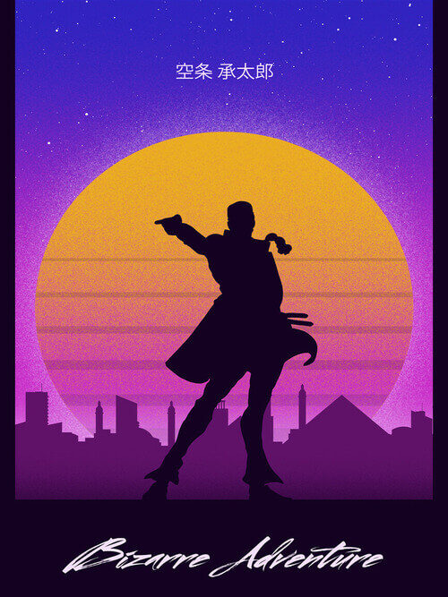 Bizarre Adventure Retro Poster