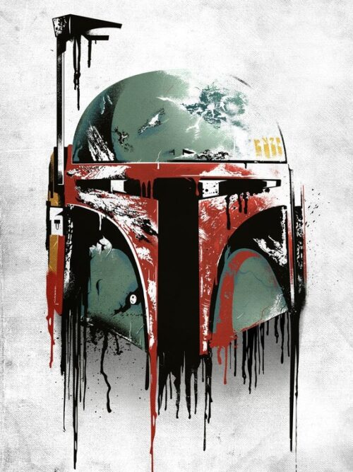Boba Graffiti Helmet Star Wars Poster