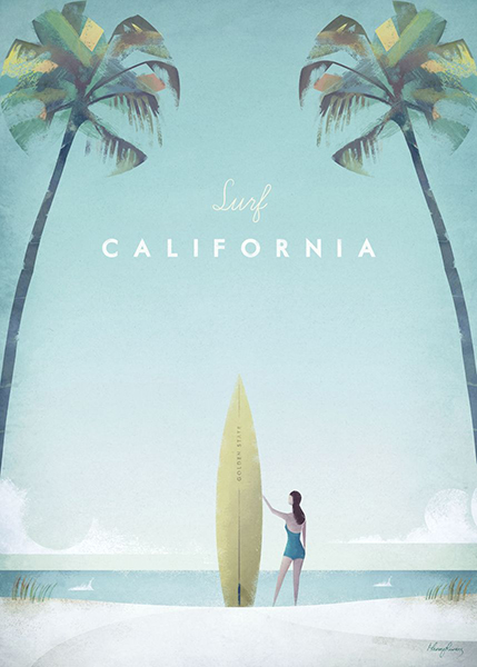 California United States of America Minimalist Travel Poster