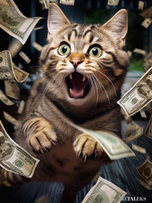 Cat And Money Poster