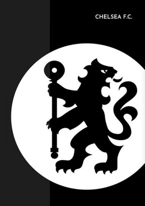 Chelsea FC Lion Dark Premium Poster