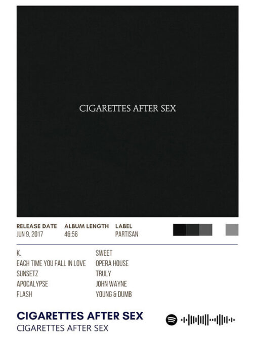 Cigarettes After Sex By Cigarettes After Sex Album Poster