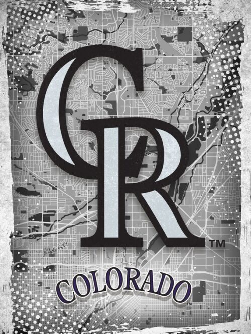 Colorado Rockies Major Basketball League City Maps Crests Poster