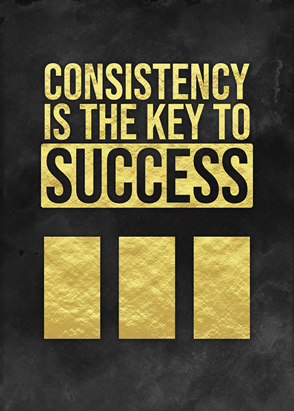 Consistency is the Key to Success Poster