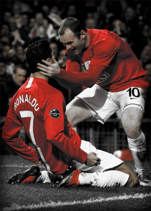 Cristiano Ronaldo and Rooney Football Sports Poster