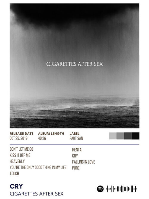 Cry By Cigarettes After Sex Music Album Poster