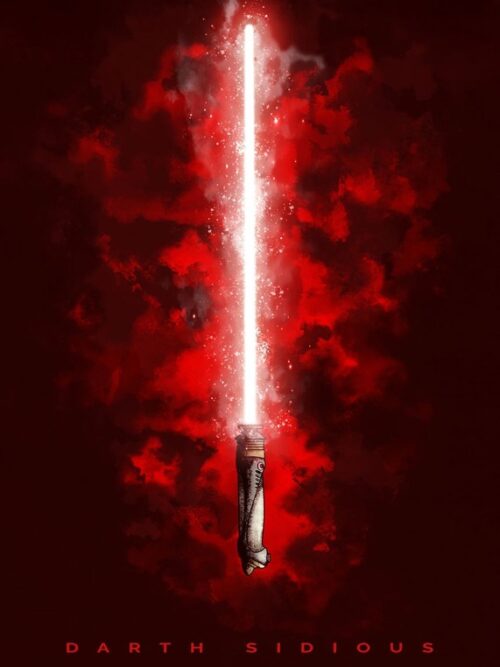 Darth Sidious Lightsaber Star Wars Poster