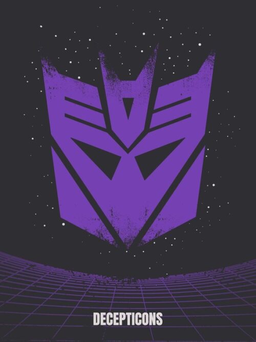 Decepticons Minimalistic Transformers Poster