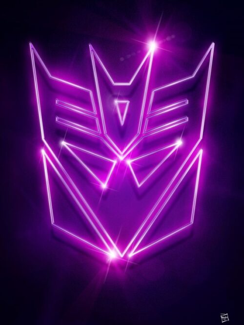 Decepticons Neon Transformers Poster