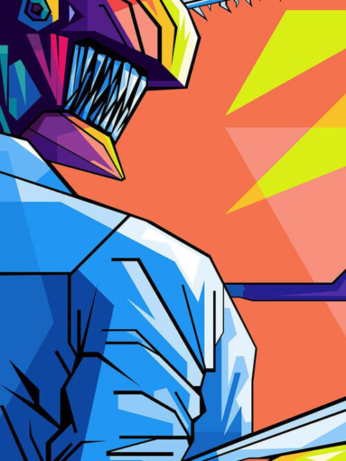 Denji Chainsaw man Pop art anime Poster