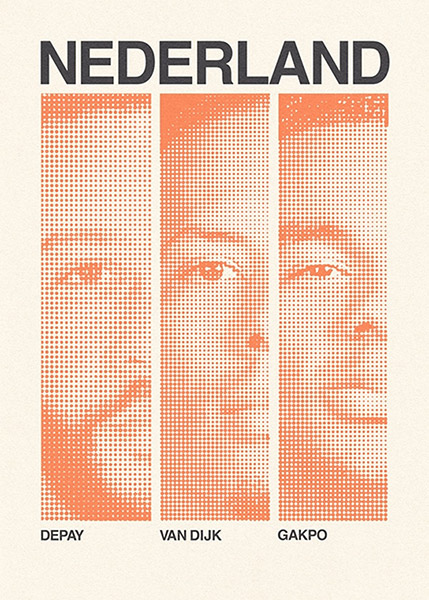 Depay Van Dijk and Gakpo Football Sports Poster