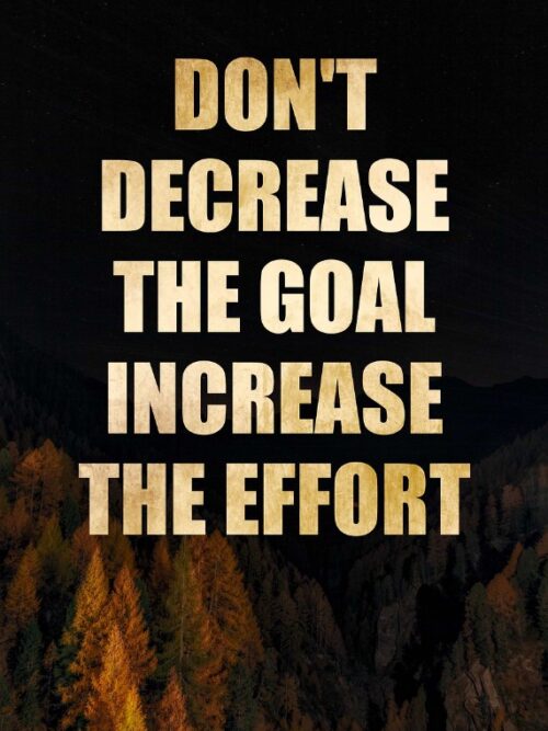 Dont Decrease The Goal Poster