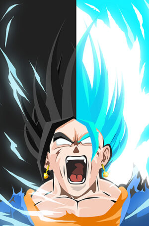 Dragon Ball Goku x Blue art Poster