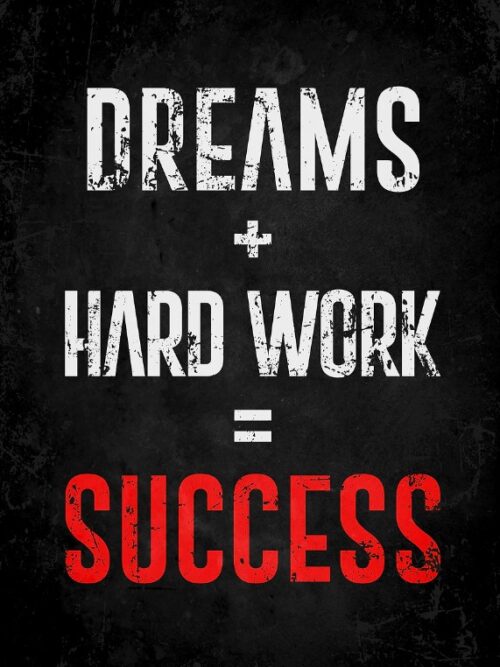 Dreams Hardwork Success Poster